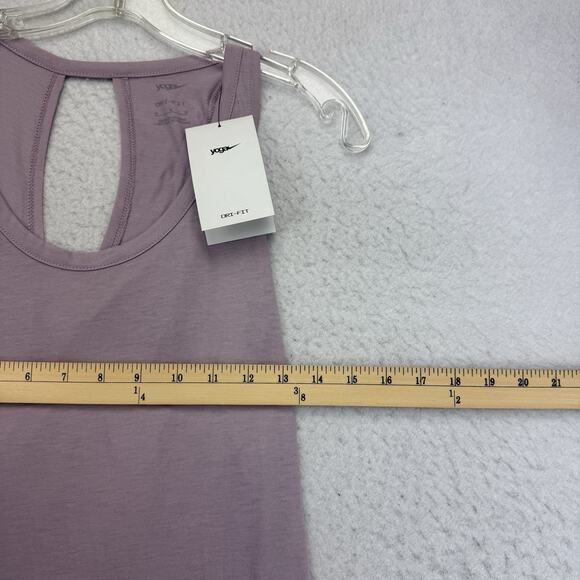 Nike Yoga Tank Top Womens Medium M Purple Dri Fit Lightweight Stretch NWT - Picture 7 of 12